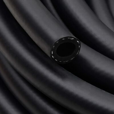 vidaXL Luchtslang hybride 0,6'' 100 m rubber en PVC zwart