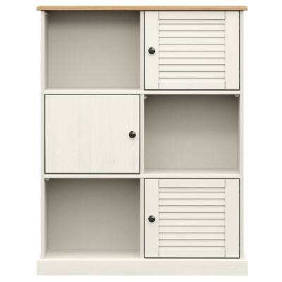 vidaXL Boekenkast VIGO 90x35x114,5 cm massief grenenhout wit