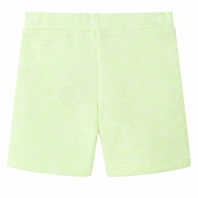 Kindershorts met trekkoord 116 neongeel