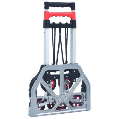 vidaXL Traptrolley inklapbaar 70 kg aluminium zilverkleurig