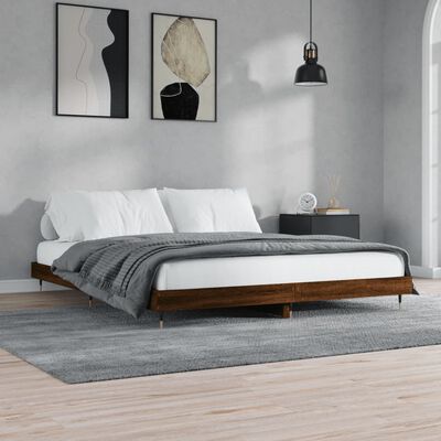 vidaXL Bedframe zonder matras bewerkt hout bruin eikenkleur 140x200 cm