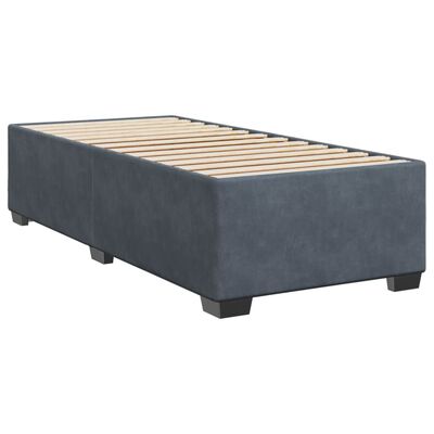 vidaXL Boxspring met matras fluweel donkergrijs 90x190 cm