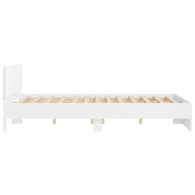 vidaXL Bedframe met hoofdeinde wit 150x200 cm