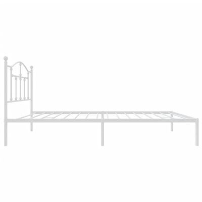 vidaXL Bedframe met hoofdbord metaal wit 90x190 cm