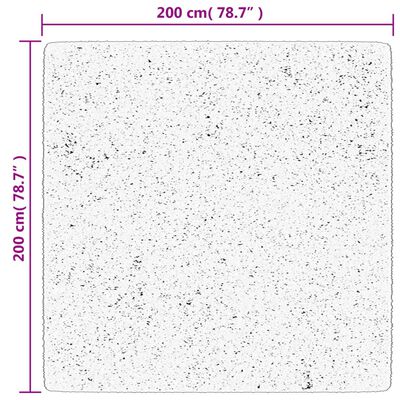 vidaXL Vloerkleed HUARTE laagpolig zacht wasbaar 200x200 cm grijs