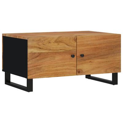 vidaXL Salontafel 80x50x40 cm massief acaciahout en bewerkt hout