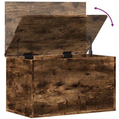 vidaXL Opbergbox 60x35x35 cm bewerkt hout gerookt eikenkleurig