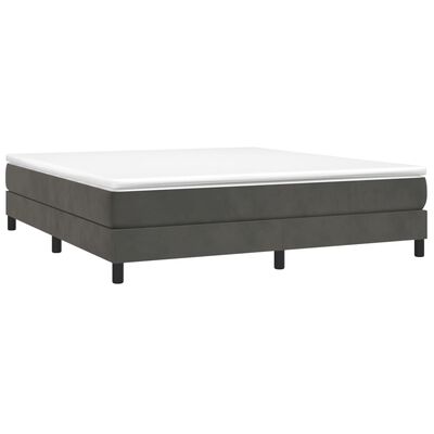 vidaXL Bedframe fluweel donkergrijs 180x200 cm