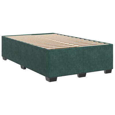 vidaXL Boxspring met matras fluweel donkergroen 120x200 cm