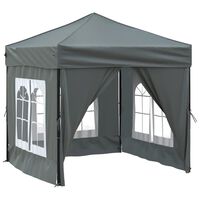 vidaXL Partytent inklapbaar met zijwanden 2x2 m antracietkleurig