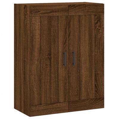 vidaXL Hoge kast 69,5x34x180 cm bewerkt hout bruin eikenkleur