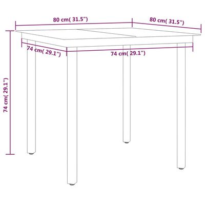 vidaXL 5-delige Tuinset antracietkleurig