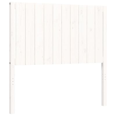 vidaXL Bedframe met hoofdbord massief hout wit 100x200 cm