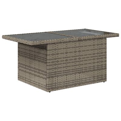 vidaXL 8-delige Loungeset met kussens poly rattan grijs