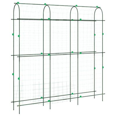 vidaXL Plantenklimrek U-vorm 181x31x182,5 cm staal