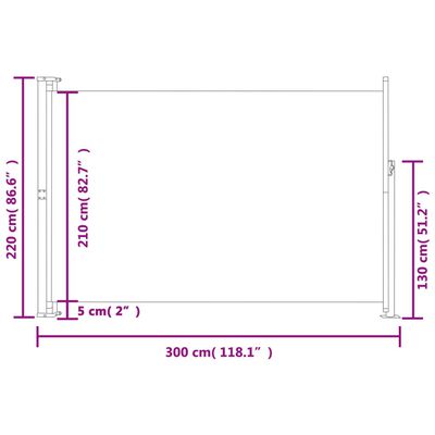 vidaXL Tuinscherm uittrekbaar 220x300 cm bruin