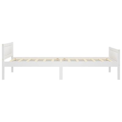 vidaXL Bedframe massief grenenhout wit 100x200 cm