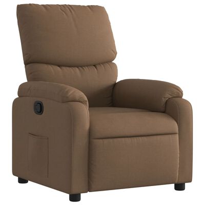 vidaXL Fauteuil verstelbaar stof bruin