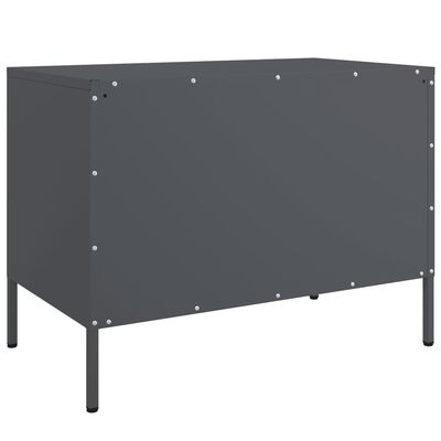 vidaXL Tv-meubel 68x39x50,5 cm staal antracietkleurig