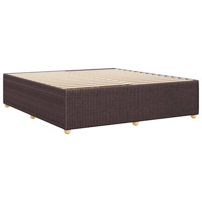 vidaXL Bedframe zonder matras stof donkerbruin 180x200 cm