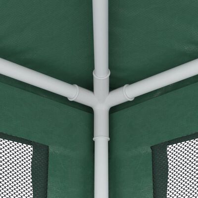 vidaXL Partytent met 10 mesh zijwanden 3x12 m HDPE groen