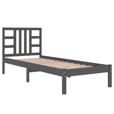 vidaXL Bedframe massief hout zwart 90x190 cm