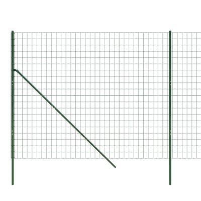 vidaXL Draadgaashek 2x10 m gegalvaniseerd staal groen