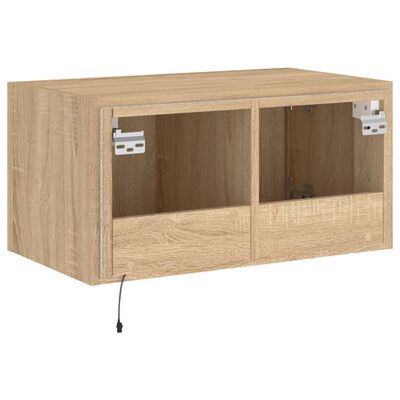 vidaXL Tv-wandmeubel met LED-verlichting 60x35x31 cm sonoma eikenkleur