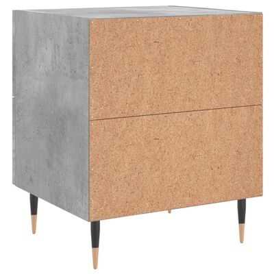 vidaXL Nachtkastjes 2 st 40x35x47,5 cm bewerkt hout betongrijs