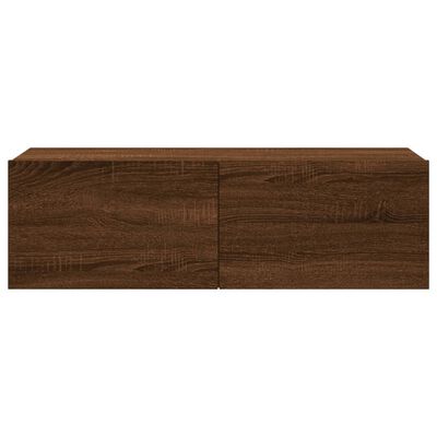 vidaXL Tv-wandmeubel 100x30x30 cm bewerkt hout bruin eikenkleur