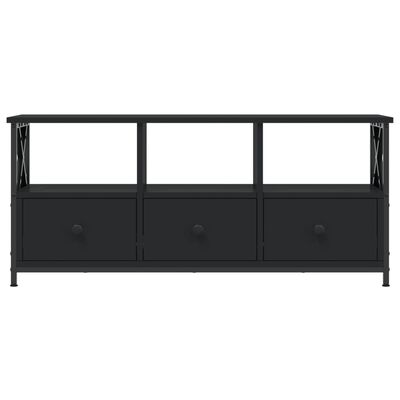 vidaXL Tv-meubel 102x33x45 cm bewerkt hout en ijzer zwart