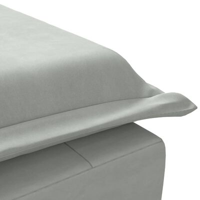 vidaXL Massage chaise longue met bolster fluweel lichtgrijs