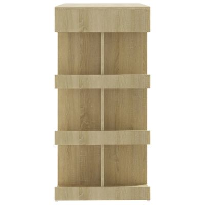 vidaXL Bartafel met opbergrek 100x50x101,5 cm hout sonoma eiken