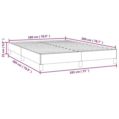 vidaXL Bedframe zonder matras stof crèmekleurig 180x200 cm