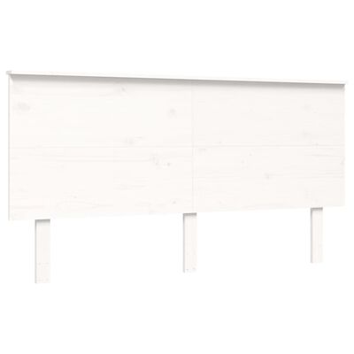 vidaXL Bedframe met hoofdbord massief hout wit