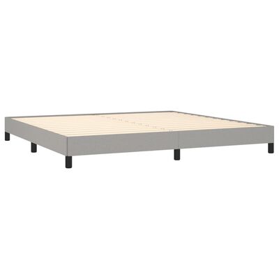 vidaXL Bedframe zonder matras stof lichtgrijs 200x200 cm