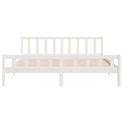 vidaXL Bedframe massief hout wit 180x200 cm