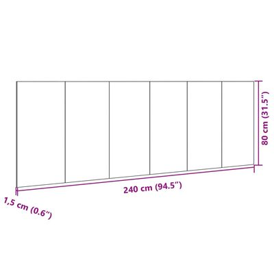 vidaXL Hoofdbord met kastjes 240 cm bewerkt hout betongrijs