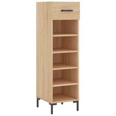 vidaXL Schoenenkast 30x35x105 cm bewerkt hout sonoma eikenkleurig