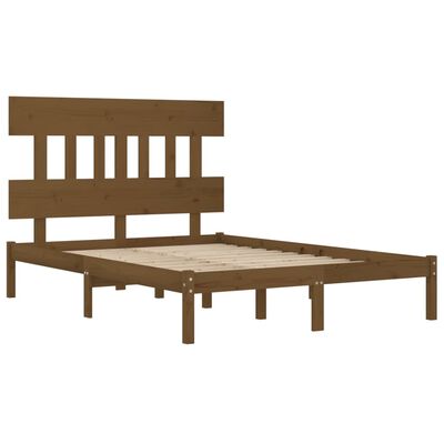 vidaXL Bedframe massief hout honingbruin 200x200 cm