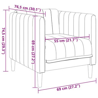 vidaXL Fauteuil kunstsuède bruin