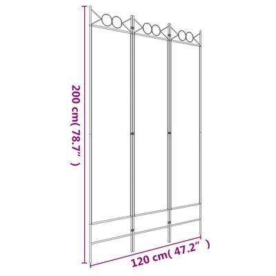 vidaXL Kamerscherm met 3 panelen 120x200 cm stof antracietkleurig