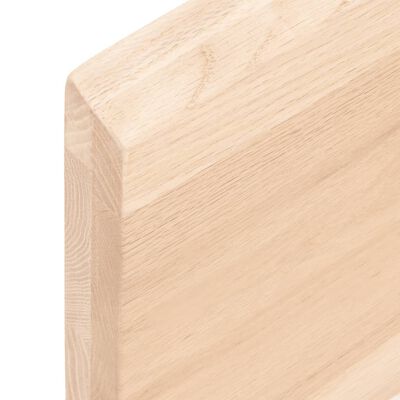 vidaXL Tafelblad 200x50x(2-4) cm onbehandeld massief eikenhout