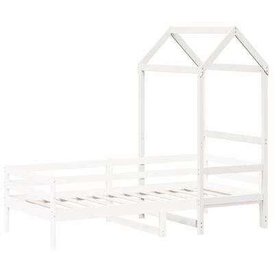 vidaXL Kinderbedhuisje 98x70x176,5 cm massief grenenhout wit