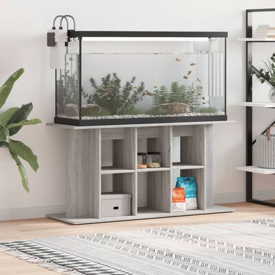 vidaXL Aquariumstandaard 120x40x60 cm bewerkt hout grijs sonoma