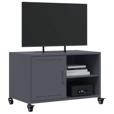 vidaXL Tv-meubel 68x39x43,5 cm staal antracietkleurig