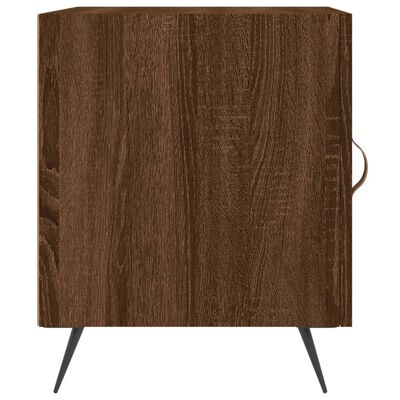 vidaXL Nachtkastjes 2 st 40x40x50 cm bewerkt hout bruin eikenkleur