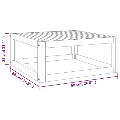 vidaXL 8-delige Loungeset met kussens massief hout taupe