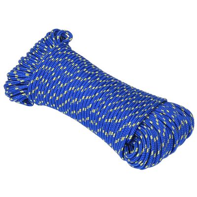 vidaXL Boottouw 4 mm 25 m polypropyleen blauw