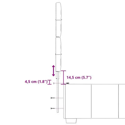 vidaXL Boxspring met matras stof zwart 80x200 cm